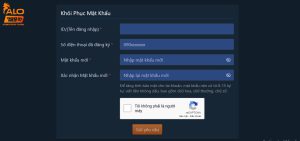 Điền đầy đủ các thông tin để lấy mật khẩu nhanh chóng